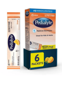 Pedialyte Electrolyte Powder Packets, Orange, Powder Packets, 6 Count