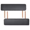2-Zone Folding Massage Table and Stool Set 3.9" Thick Black
