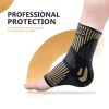 COPPER Ankle Brace Compression Support Sleeve for Injury Recovery, Joint Pain. Plantar Fasciitis Foot Socks with Arch Support, Eases Swelling, Heel Sp