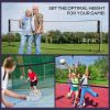 Soozier Adjustable Outdoor Game Set with Net for Badminton, Volleyball, Pickleball, Beach & Driveway Fun