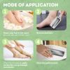 White Double Sided Callus Remover for Feet. Stainless Steel Foot File. Professional Pedicure Foot File Callus Remover with Ergonomic Handle
