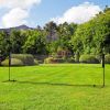 Soozier Adjustable Outdoor Game Set with Net for Badminton, Volleyball, Pickleball, Beach & Driveway Fun