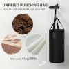 Soozier Unfilled Punching Bag for Adults, Heavy Bag Wall Mount Set with Bracket, Boxing Gloves, Hand Wraps and 360° Swivel Hook for Muay Thai and MMA