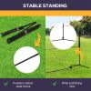 Soozier Adjustable Outdoor Game Set with Net for Badminton, Volleyball, Pickleball, Beach & Driveway Fun