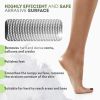 White Double Sided Callus Remover for Feet. Stainless Steel Foot File. Professional Pedicure Foot File Callus Remover with Ergonomic Handle