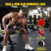 90LB 4-in-1 Adjustable Dumbbell Set – Converts to Barbell, Kettlebell & Push-Up Stands w/ Interchangeable Plates & Non-Slip Grips
