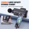 VEVOR Massage Gun Deep Tissue, Percussion Muscle Massager for Athletes - with 8 Speed Levels & 6 Massage Heads, 16V 2500mAh Batteries, Handheld Massag