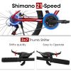 A27312 Mountain Bike 27.5 Inch Wheels, 21-Speed Mens Womens Trail Commuter City Mountain Bike, Aluminium Frame Disc Brakes Thumb Shifter Front Fork Bi