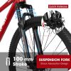A27312 Mountain Bike 27.5 Inch Wheels, 21-Speed Mens Womens Trail Commuter City Mountain Bike, Aluminium Frame Disc Brakes Thumb Shifter Front Fork Bi